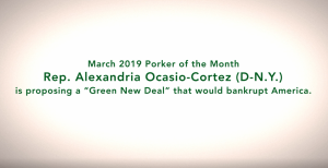 CAGW Names Rep. Alexandria Ocasio-Cortez March 2019 Porker of the Month