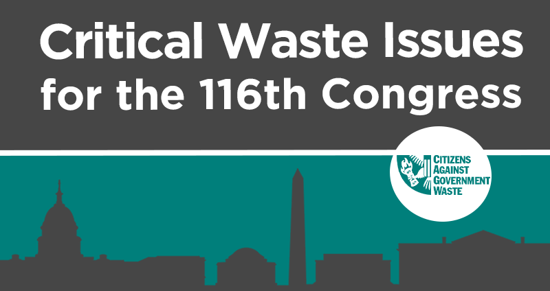 CAGW Releases Comprehensive Waste Cutting Proposals for 116th Congress