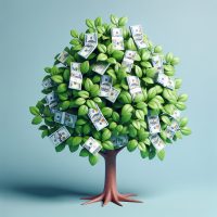 Money,Tree,Isolated,Simple